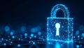 Futuristic digital padlock illustration Royalty Free Stock Photo