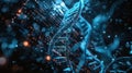 DNA Helix Digital Futuristic Technology Structure with Binary Code Data Royalty Free Stock Photo
