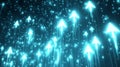 Futuristic Digital Scene with Glowing Blue Arrows Pointing Upward Representing Progress and Success Royalty Free Stock Photo