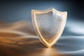 Futuristic Digital Shield Concept for Cybersecurity and Protection Themes Generative AI Royalty Free Stock Photo