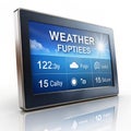 Digital smart mirror displaying weather updates