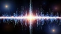 Futuristic digital sound wave visualization on dark background Royalty Free Stock Photo