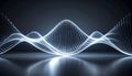 Futuristic Digital Sound Wave Visualization Royalty Free Stock Photo