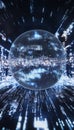 Futuristic digital sphere displaying advanced code patterns in an immersive realistic design