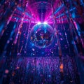 Futuristic Digital Sphere with Neon Light Particles â Data, AI, and Cyber Space Concept Royalty Free Stock Photo