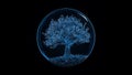 Digital Tree in Glass Sphere Royalty Free Stock Photo