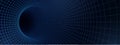 Futuristic Digital Tunnel Grid Background With Dynamic Lines And Depth. Digital Grids For Technology Designs. Blue Hi Royalty Free Stock Photo