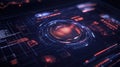 Futuristic digital user interface showing abstract data analytics Royalty Free Stock Photo