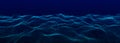 Futuristic digital wave. Dark cyberspace. Abstract wave with dots. White moving particles on background. 3d rendering Royalty Free Stock Photo
