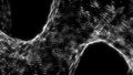Futuristic digital wave. Dark cyberspace. Abstract music background. Big data visualisation with particle flow. 3d rendering