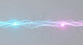 Futuristic Digital Wave Visualization: Glowing Particle Stream for Technology and Data Flow Concepts. Royalty Free Stock Photo