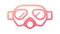 Futuristic diving mask, underwater exploration, advanced technology, vector design Generative AI Royalty Free Stock Photo