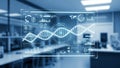 Futuristic DNA Analysis Interface Royalty Free Stock Photo