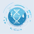 Futuristic DNA Technology Interface Icon Royalty Free Stock Photo