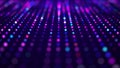 Futuristic dots background. Color music sound waves. Big data visualization. 3d rendering Royalty Free Stock Photo