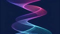 Spiraling lines, vibrant gradient flow show dynamic technology energy wave. Royalty Free Stock Photo
