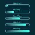 Futuristic download indicator. Vector illustration