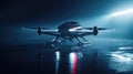 futuristic drone on a dark background