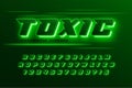 Futuristic dynamic alphabet, extra glowing space design