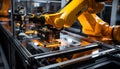 Futuristic Efficient smart Automation robot revolution production replace human AI-power learning tech dynamic Intelligent robot