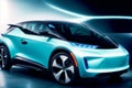 The Futuristic Electric Car Revolutionizes the Road. Future Unleashed. Generative AI