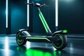 Futuristic electric scooter. sustainable transportation solutions for towns