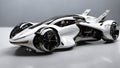 futuristic elegance: close-up of neo-modern flying car. AI generated