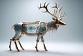 The Futuristic Elegance of a Robotic Elk in Nature Royalty Free Stock Photo