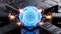 Futuristic Energy Core Powering Advanced Digital Technology System Royalty Free Stock Photo