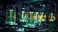 Futuristic energy cores in advanced lab