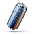 Gravity defying energy drink can with floating elements