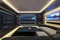 futuristic entertainment room for modern homes Royalty Free Stock Photo