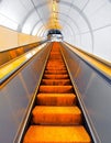 Futuristic Escalator Journey in a Modern Tunnel Royalty Free Stock Photo