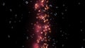 Futuristic explosion in the universe. Scientific exploration of space. 3d. 4K. Isolated black background