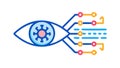 Futuristic Eye Data Analytics Icon, AI Vision Technology Vector Art, vector design Generative AI Royalty Free Stock Photo