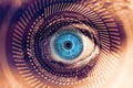 Futuristic eye vision backdrop Royalty Free Stock Photo