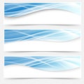 Futuristic fashion abstract light wave pattern header collection Royalty Free Stock Photo
