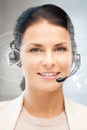 Futuristic female helpline operator