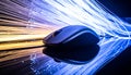 Futuristic Fiber Optic Speed with Computer Mouse Royalty Free Stock Photo