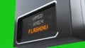 Futuristic Flashing Speed Limit Warning on Digital Display Royalty Free Stock Photo