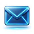 Floating glowing email icon with animated unread messages