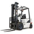Futuristic forklift isolated on white Royalty Free Stock Photo