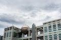 Futuristic Fuji Television Office Building in Odaiba, Tokyo