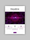 Futuristic future sci fi atom with internet technology and business interface background with numbers. Infographic data. HUD. Royalty Free Stock Photo