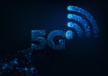 Futuristic 5g wireless internet connection innovative technologies concept