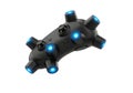 Futuristic gaming controller with glowing blue lights for immersive virtual reality Royalty Free Stock Photo