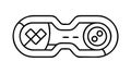 Futuristic Gaming Controller Interface Vector Icon, vector design Generative AI Royalty Free Stock Photo