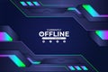 Futuristic Gaming Twitch Currently Offline Banner Concept Colorful Background