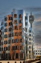 Futuristic Gehry houses in Medienhafen in DÃÂ¼sseldorf, germany