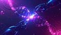 Futuristic Gene Editing by AI Robots Royalty Free Stock Photo